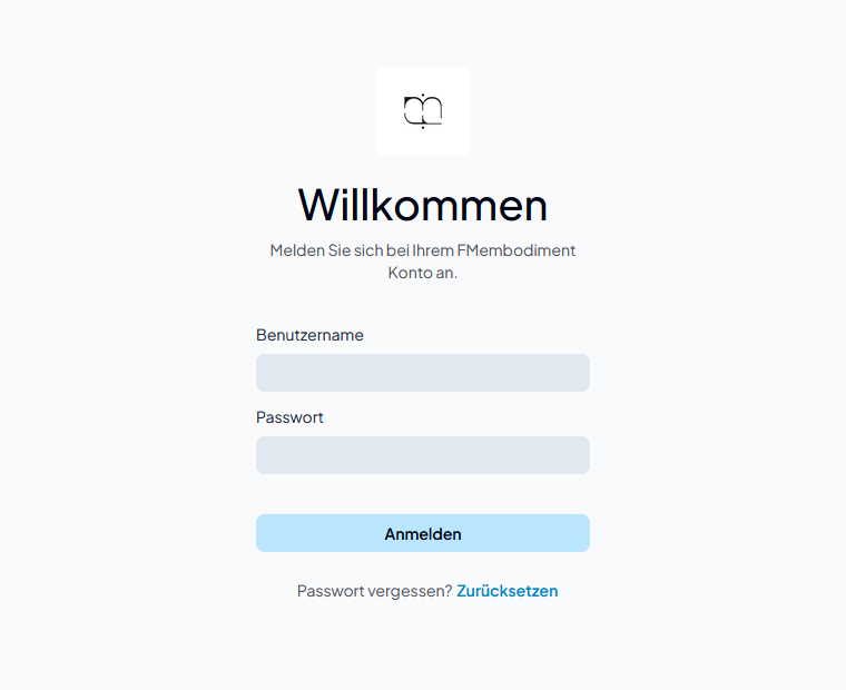 Anmeldeschirm der eigenen Wissensdatenbank.